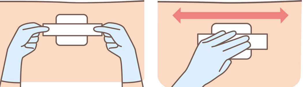 テープの貼り方の図